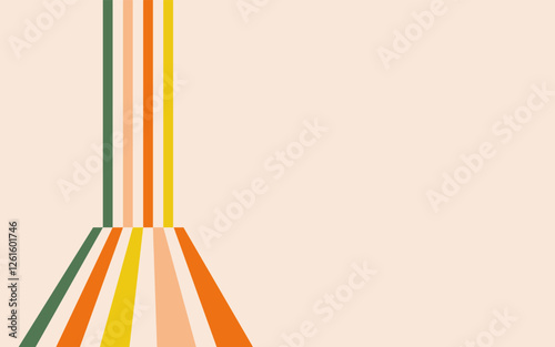 Abstract retro line on edge vintage gradient banner background