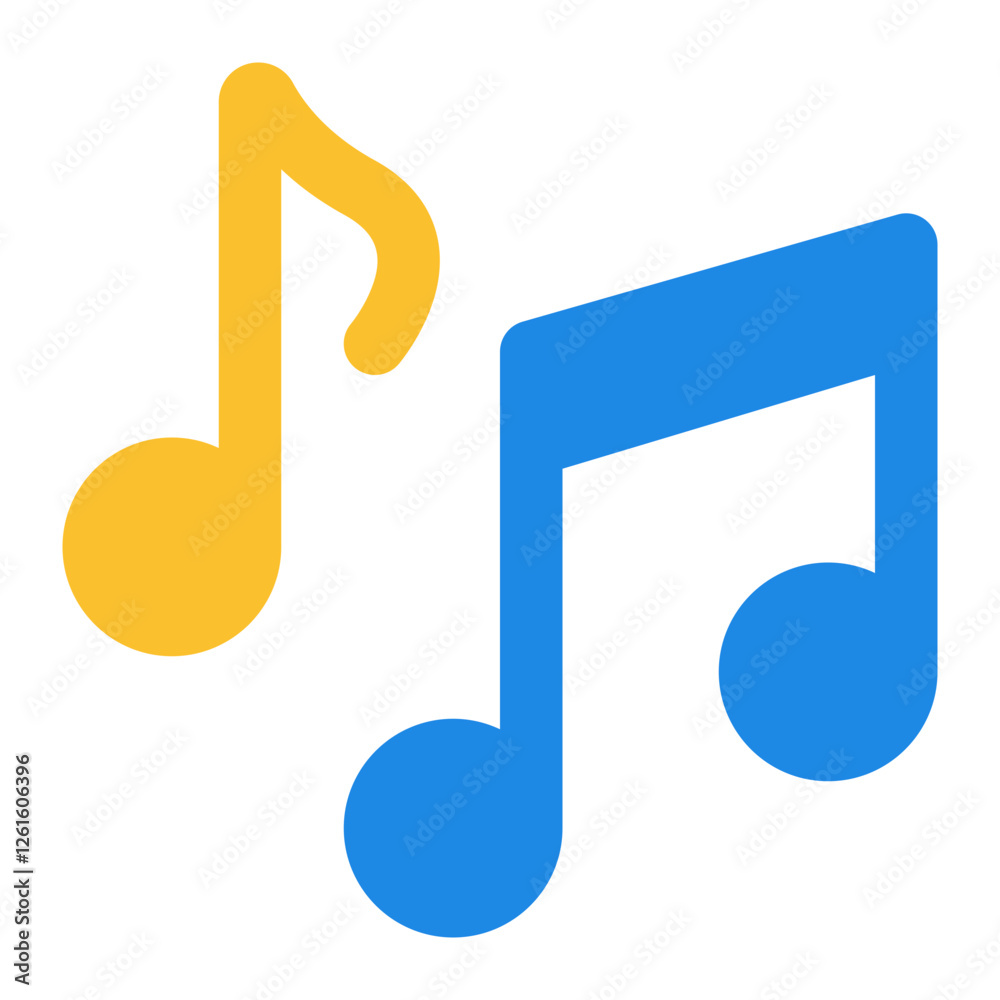 Music Icon. Vector Illustration. Symbol of Sound, Melody, and Instruments Music Icon. Vector Illustration. Symbol of Sound, Melody, and Instruments