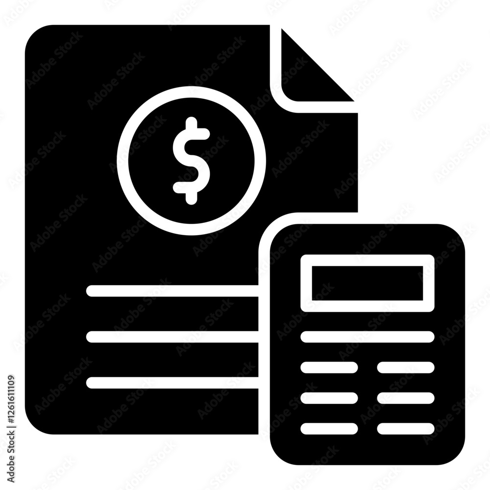 Accounting Icon. Vector Illustration. Symbol of Finance and Bookkeeping Accounting Icon. Vector Illustration. Symbol of Finance and Bookkeeping