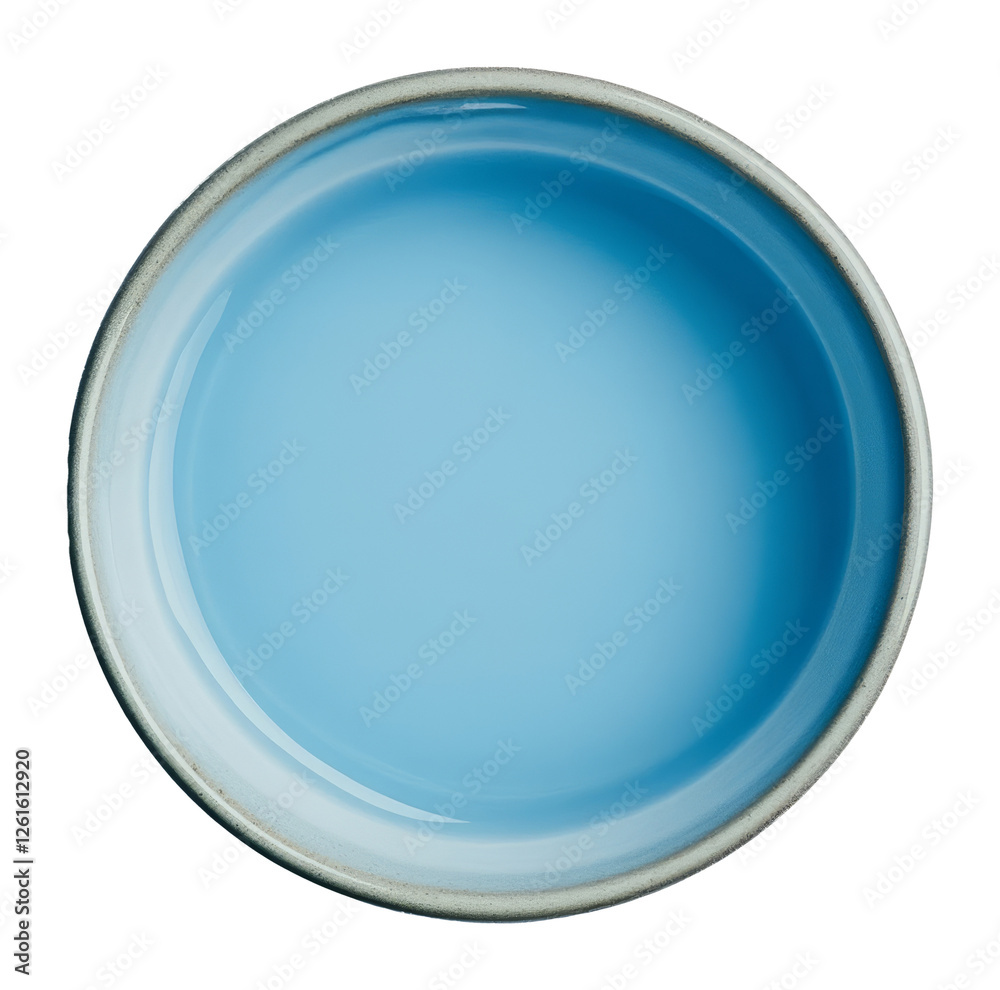 Blue ceramic bowl with elegant design, minimalistic and handcrafted art concept Blue ceramic bowl with elegant design, minimalistic and handcrafted art concept