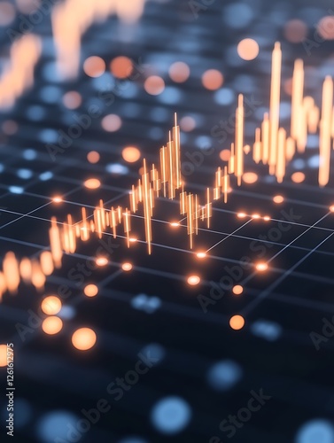 Futuristic global stock market hub concept image with interconnected elements.