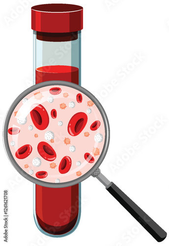 Blood Analysis and Medical Research Illustration