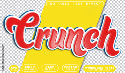 Crunch Snack Crisp Fully Editable Vector Text File