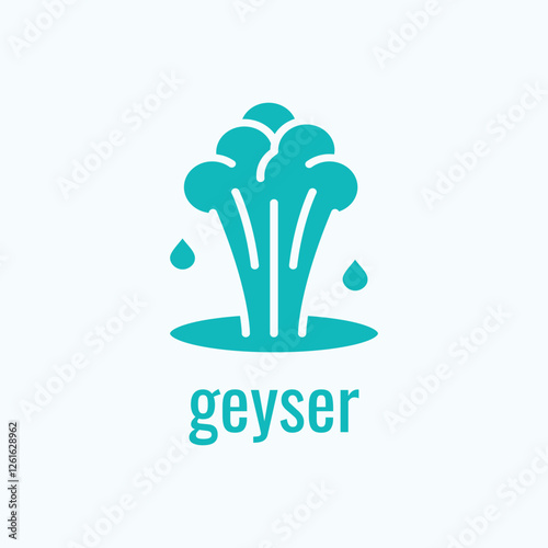 Geyser icon logo vector illustration