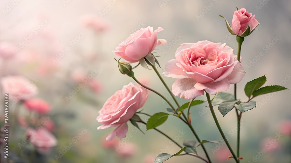 Soft Blush Roses: A delicate cluster of blush pink roses, with their velvety petals and soft, feminine aura, graces the scene, radiating beauty and tranquility. Soft Blush Roses: A delicate cluster of blush pink roses, with their velvety petals and soft, feminine aura, graces the scene, radiating beauty and tranquility.