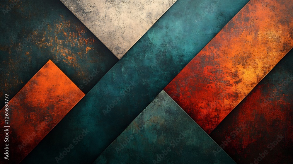 Abstract Geometric Design Warm Hues Textured Background. AI Generated Abstract Geometric Design Warm Hues Textured Background. AI Generated