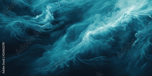 Abstract teal watercolor background with dark blue stormy sky texture, ideal for website banners, presentation slides, and product packaging designs.