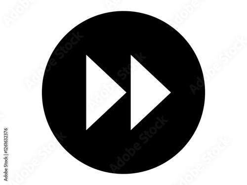 早送りボタンのアイコン（黒）