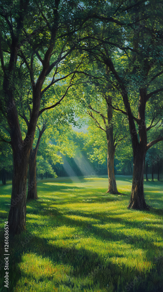 Sunlit Serenity: The Dance of Light and Shadow in a Tranquil Meadow Sunlit Serenity: The Dance of Light and Shadow in a Tranquil Meadow