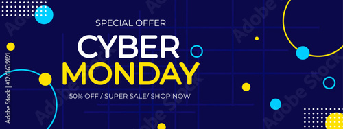 Abstract Modern Tech Cyber Monday Sale Special Offer Background
