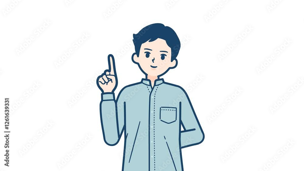 stand collar shirt man_description and navigate_with alpha channel.mov