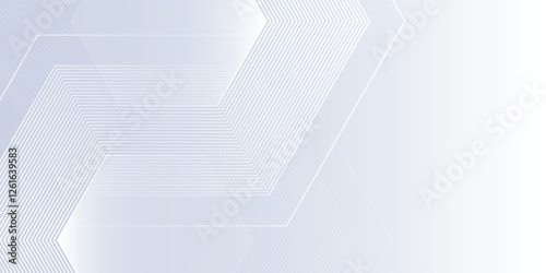 Abstract white background with gradient color and artistic dynamic lhexagon absstract modern