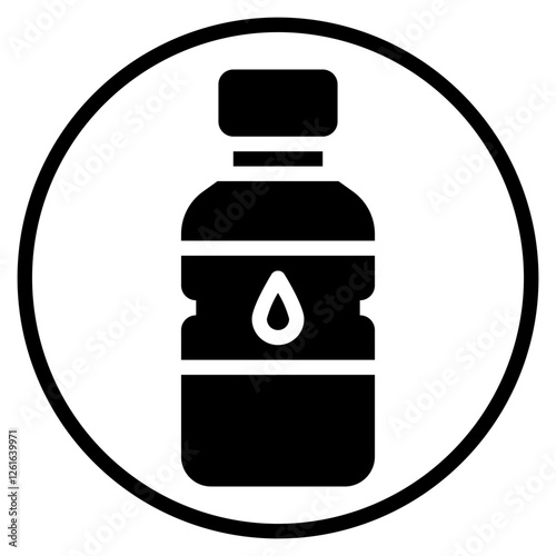 mineral water glyph icon