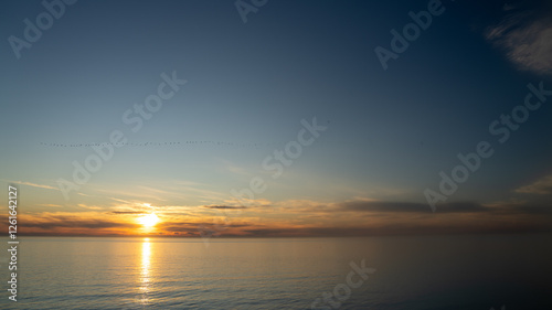 sunset over the sea