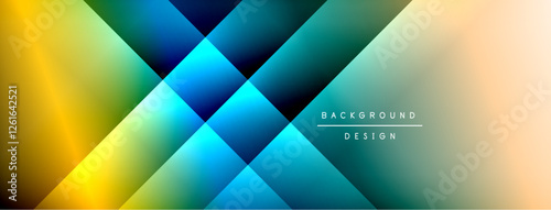 Dynamic shadow lines with gradient colors geometric background
