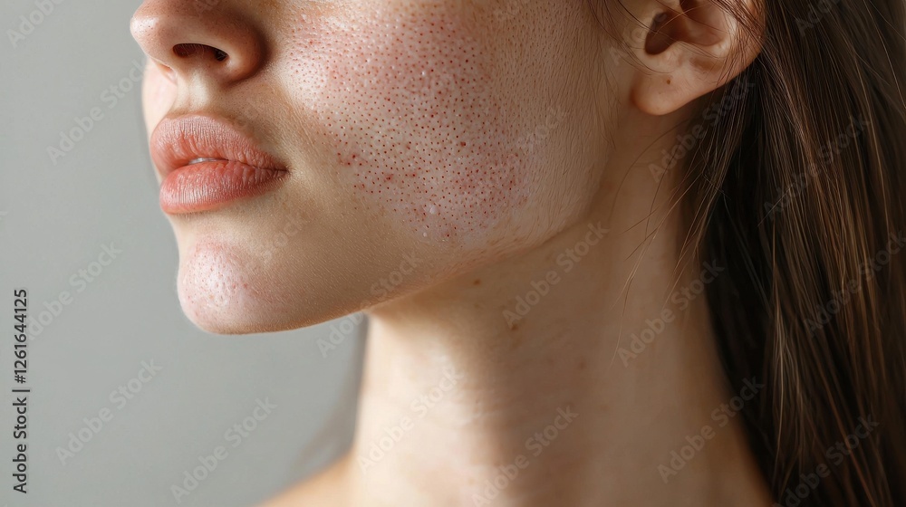 Obraz premium Woman with freckles smiling and looking at the camera outdoors in natural light