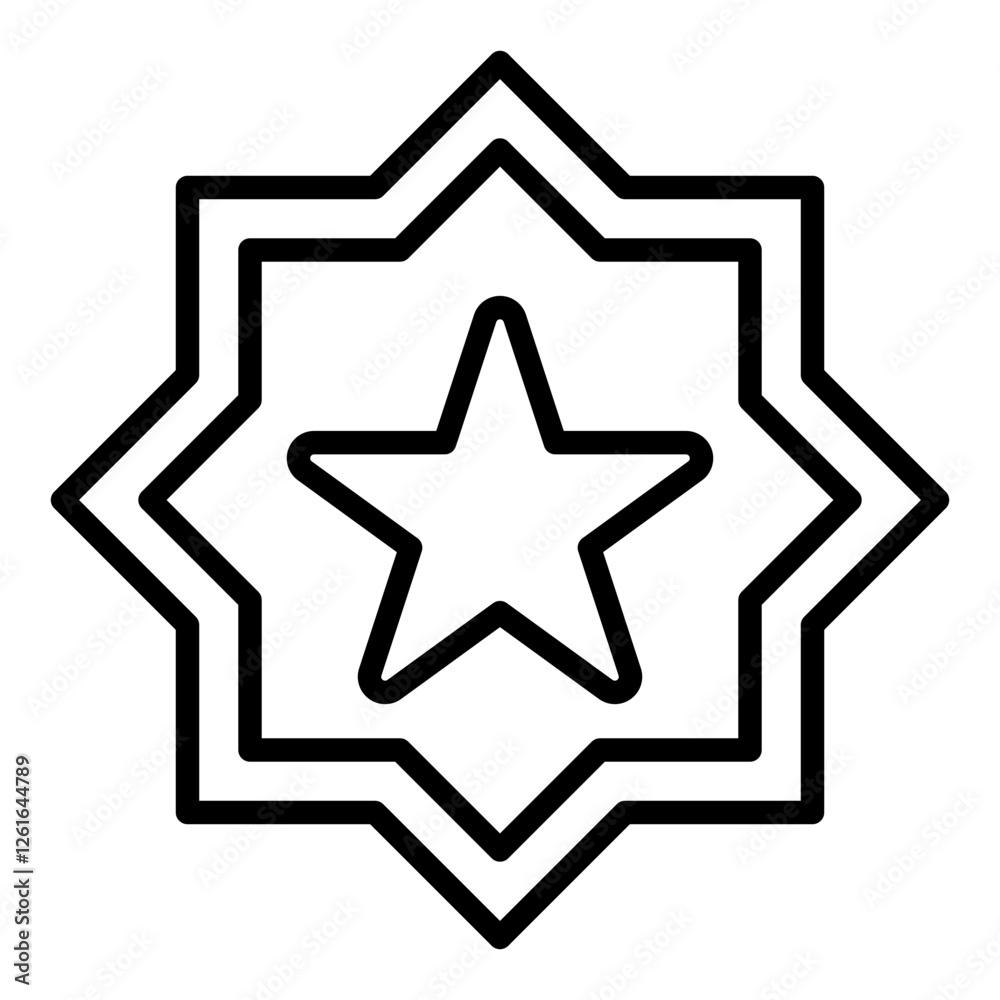 Rub El Hizb icon. Vector illustration. Symbols of Quranic division and organization Rub El Hizb icon. Vector illustration. Symbols of Quranic division and organization