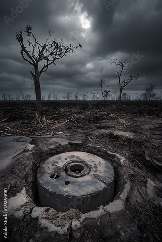 Hidden Perils: The Stark Presence of Forgotten Landmines in Barren Landscapes