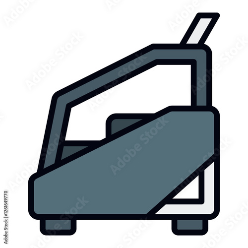 Stepper Machine icon. Vector illustration. Symbols of cardio and leg workouts