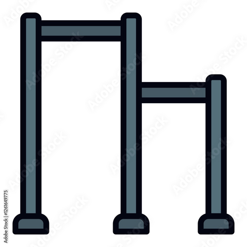 Pull-Up Bar icon. Vector illustration. Symbols of upper body strength training