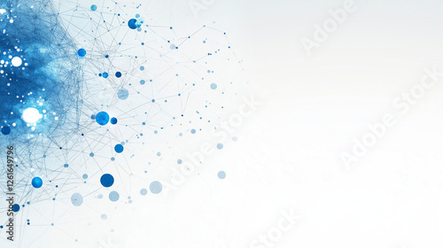 Abstract Network Connection:  A mesmerizing abstract image depicting a network of interconnected nodes and lines, radiating outwards from a central point.