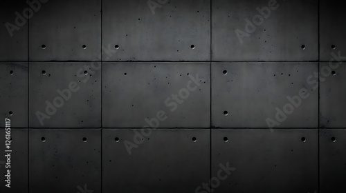 Geometric Concrete Panel Texture Dark Background Industrial Modern Building Material