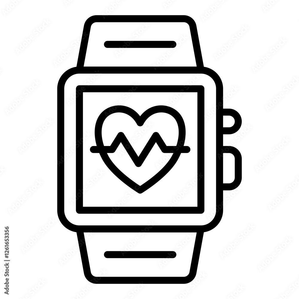 Heart Rate Monitor icon. Vector illustration. Symbols of cardiovascular health Heart Rate Monitor icon. Vector illustration. Symbols of cardiovascular health