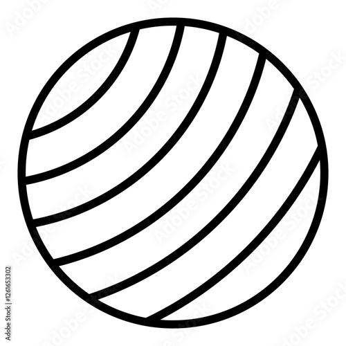 Exercise Ball icon. Vector illustration. Symbols of core workouts and stability