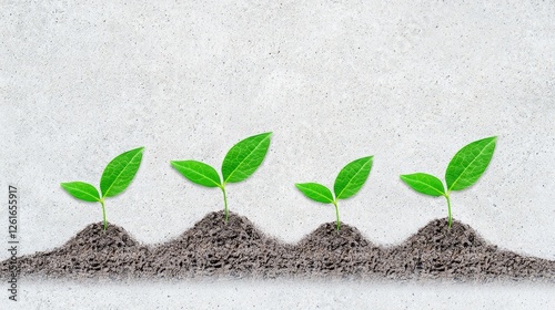 Nurturing growth seedling development in fertile soil nature scene close-up view sustainability concept