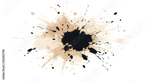 Wallpaper Mural Ink Spill Splatter in Dark and Light Colors Artistic Graphic Element Design for Creative Projects Torontodigital.ca