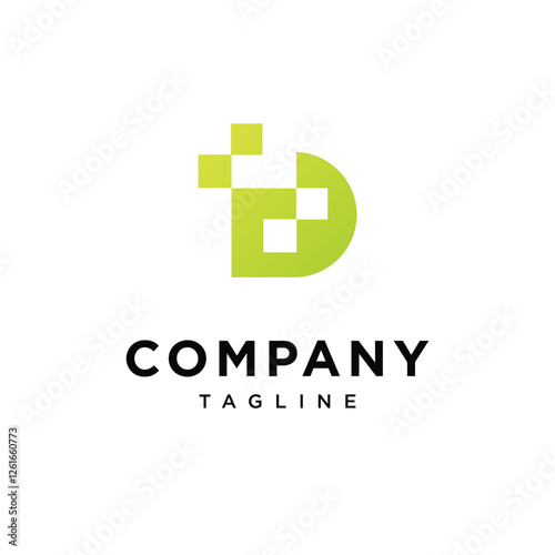 Letter D Technology Logo Icon Vector
