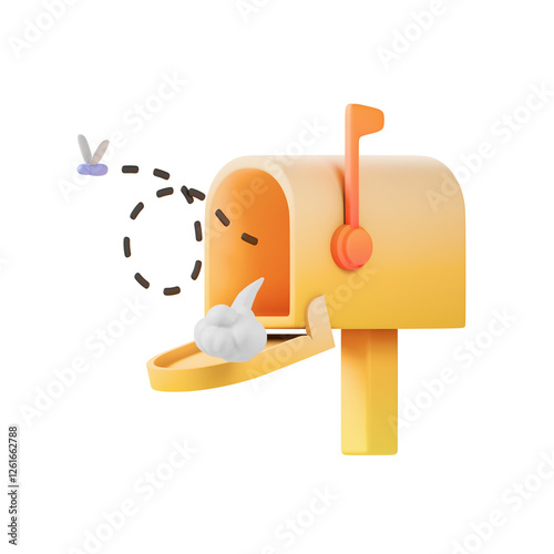 empty mailbox 3d illustration