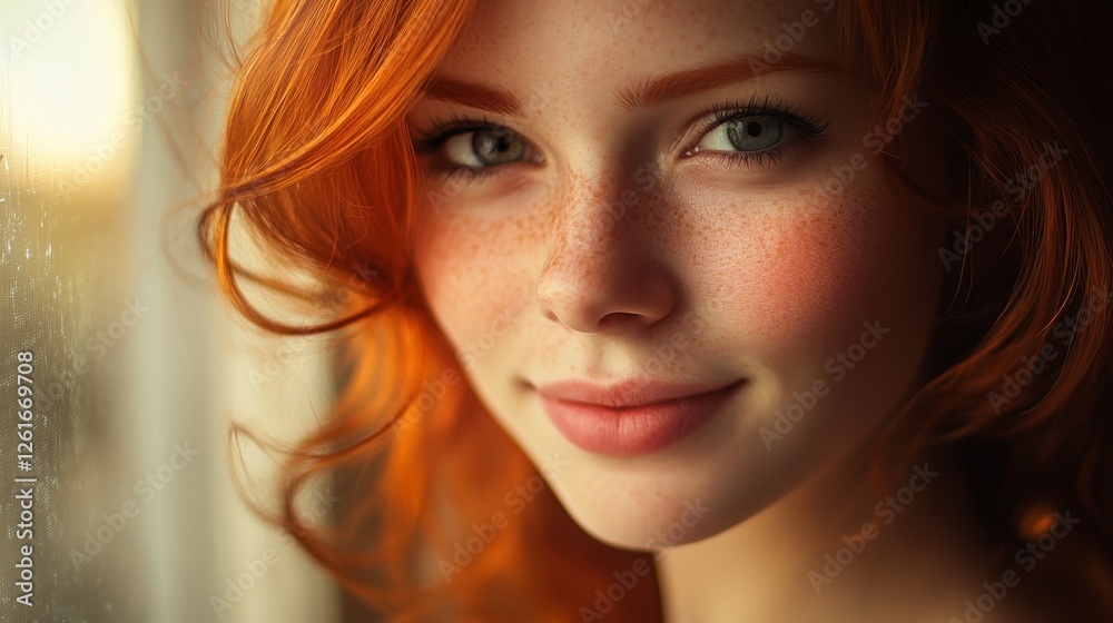 A smiling redhead girl exudes warmth and joy, capturing a moment of natural beauty and serenity. A smiling redhead girl exudes warmth and joy, capturing a moment of natural beauty and serenity.