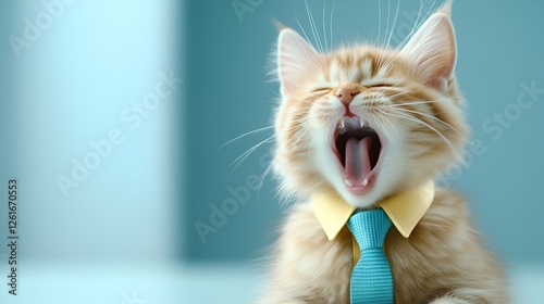 A cute, fluffy white kitten with striking blue eyes poses for a portrait