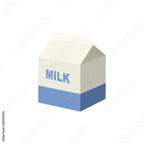 Blue and white milk box