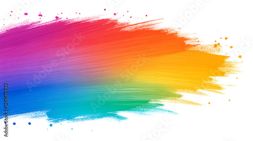 Rainbow Brushstroke Graphic Effect Illustrative Background for Artistic Endeavors and Creative Designs