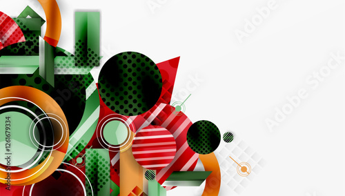 Dynamic complex geometric abstract background