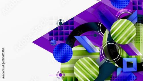 Dynamic complex geometric abstract background