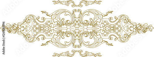 vector illustration sketch design of decorative ornaments gypsum for classic ethnic vintage home interior
