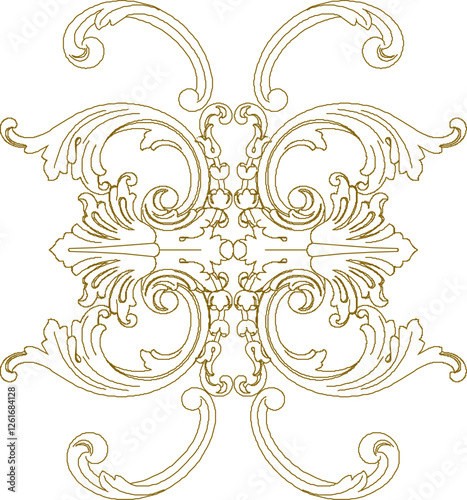 vector illustration sketch design of decorative ornaments gypsum for classic ethnic vintage home interior