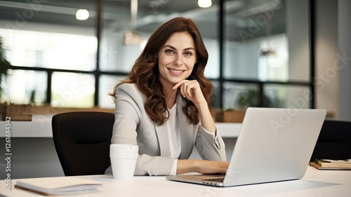 Free Download businesswoman working on laptop - GFXLoad