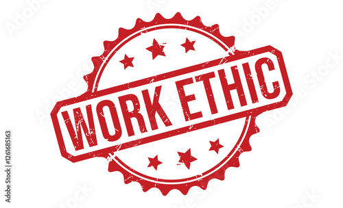 WORK ETHIC rubber stamp on white background. WORK ETHIC Stamp.