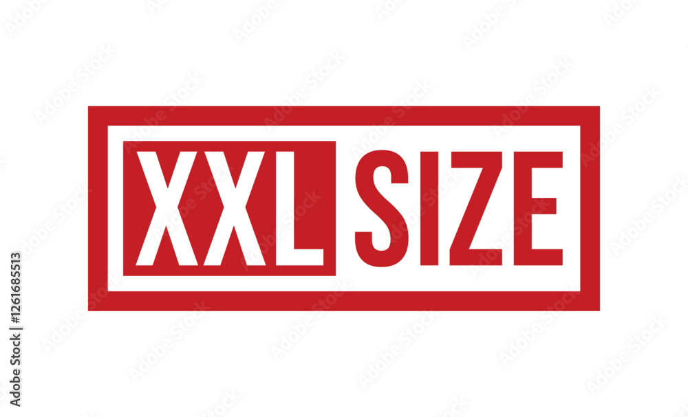 XXL SIZE Red rubber stamp on white background. XXL SIZE stamp sign. XXL SIZE stamp. XXL SIZE Red rubber stamp on white background. XXL SIZE stamp sign. XXL SIZE stamp.