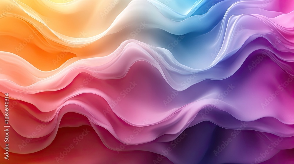 Vibrant abstract waves of color flowing seamlessly in a dynamic pattern, evoking creativity Vibrant abstract waves of color flowing seamlessly in a dynamic pattern, evoking creativity
