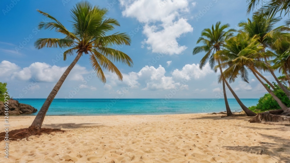 A breathtaking wide-angle view of the sea, golden sand, and a vast blue sky. The peaceful scenery captures the beauty of nature, perfect for travel and relaxation themes. A breathtaking wide-angle view of the sea, golden sand, and a vast blue sky. The peaceful scenery captures the beauty of nature, perfect for travel and relaxation themes.