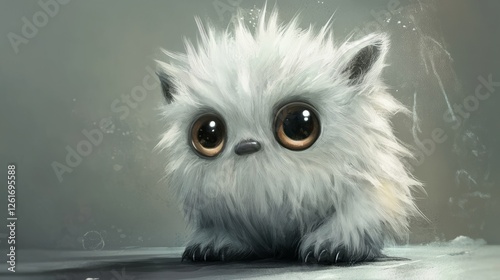 Fluffy Cute Monster Illustration