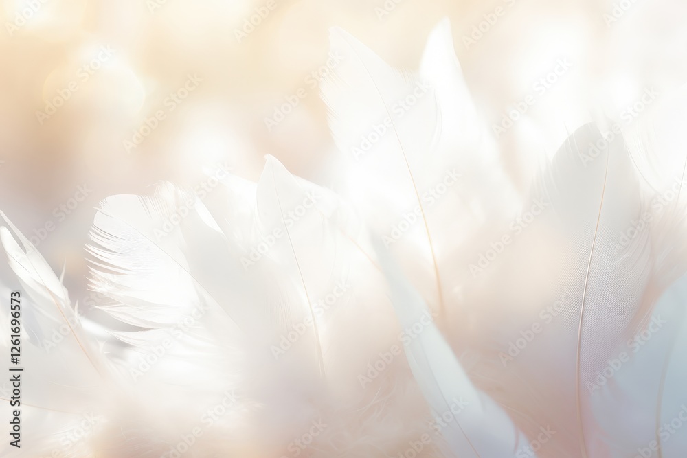 Fototapeta premium white feathers on background