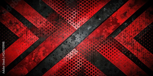 Abstract Black Red Grunge Diagonal Lines Dots Background Texture