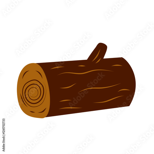 material wood log cartoon