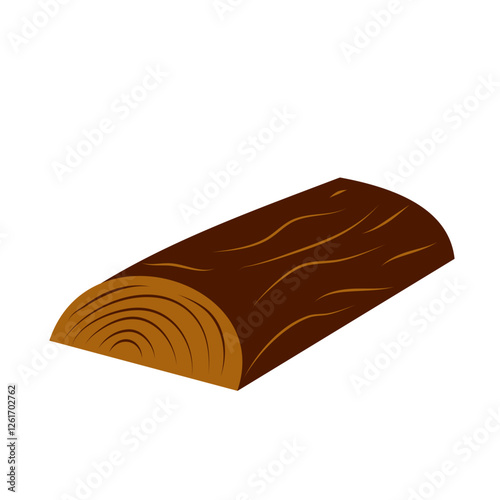 material wood log cartoon